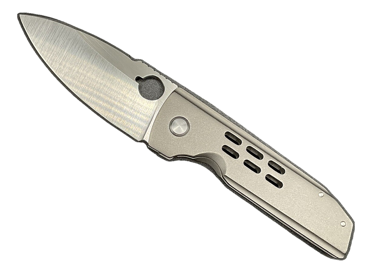 Morrish Made Knives Custom Daedalus #24 Satin CPM154 Milled Titanium