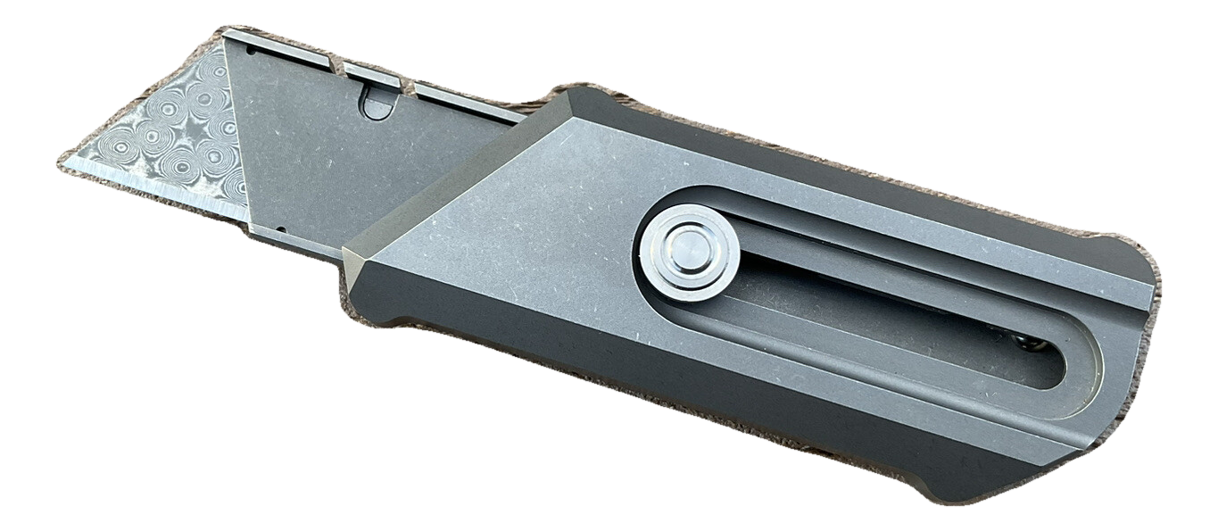 Chaves Knives Ultramar C.H.U.B CHUB Titanium Utility Knife W/ Damasteel Blade