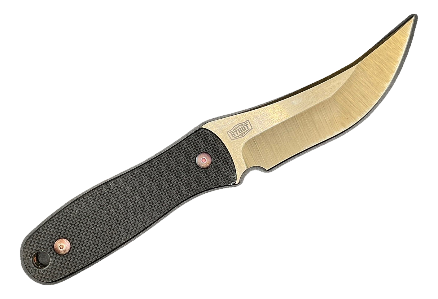 Jason JB Stout Knives Iron Tusk Cearakoted D2 Chisel Grind G10 Fixed Blade