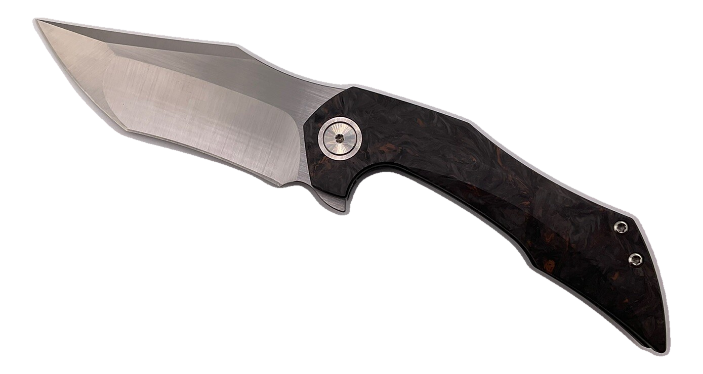 Elijah Isham Knives Omen V2 Galaxy Fat Carbon Titanium Satin Elmax