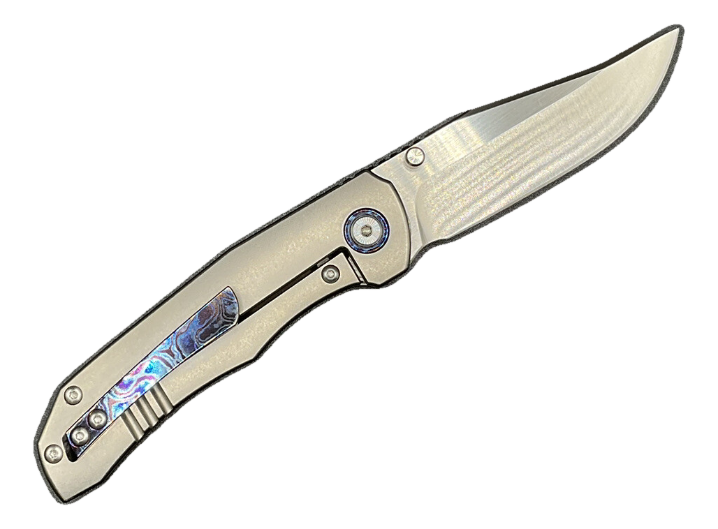 Berg Blades Iron Pup Satin 20CV & Raw Titanium W/ Timascus Kit