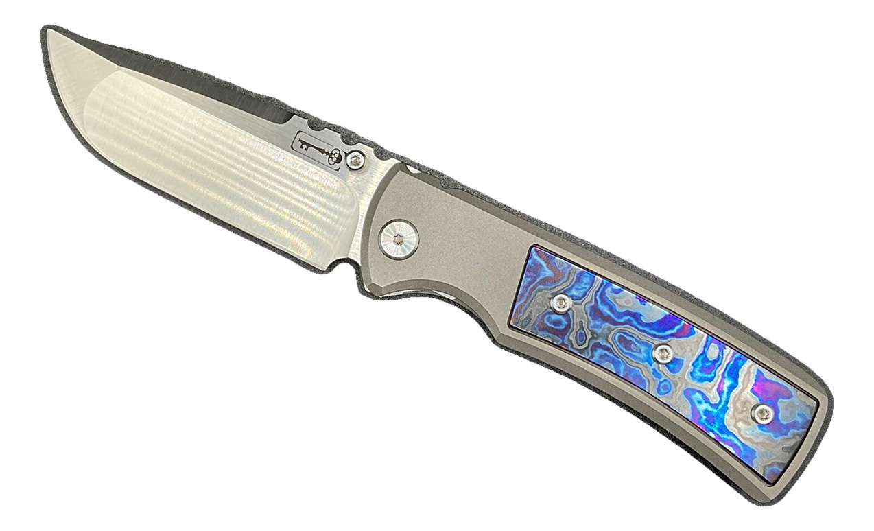 Chaves Knives Street Redencion Satin S35VN Titanium ZirCuTi Inlay & Hardware