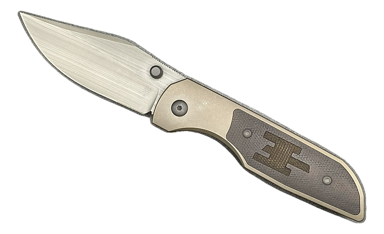 Reate Wehr Knives Lukas P Custom Knife Titanium W/ Engraved Micarta S35VN