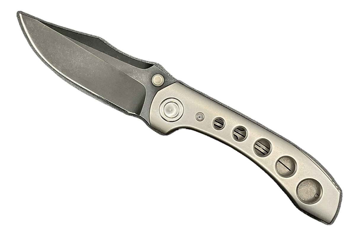 Brian Brown Knives Raptor V1 Titanium/Speedholes DLC M390 Reate Made